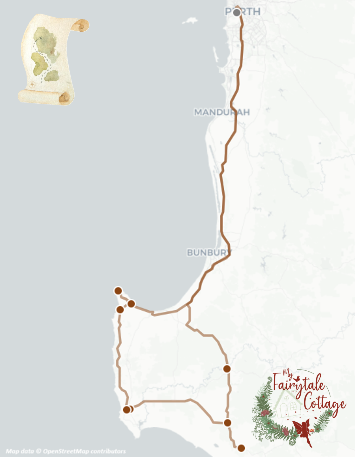 SW Forests Loop Map WA SW Forests Loop Map WA