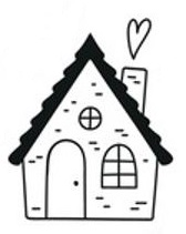 Cartoon Cottage with chimney and love heart Cartoon Cottage 1