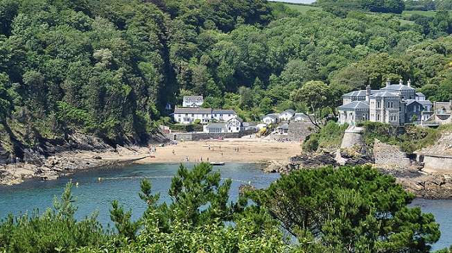 Fowey Cove in Cornwall UK