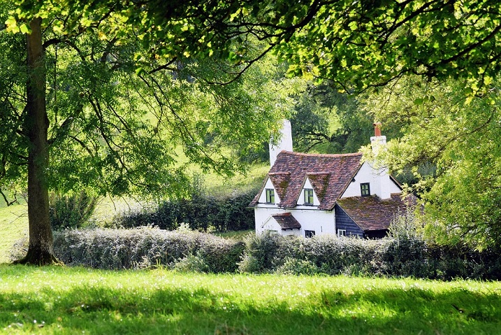 English Cottage Leafy Meadow UK