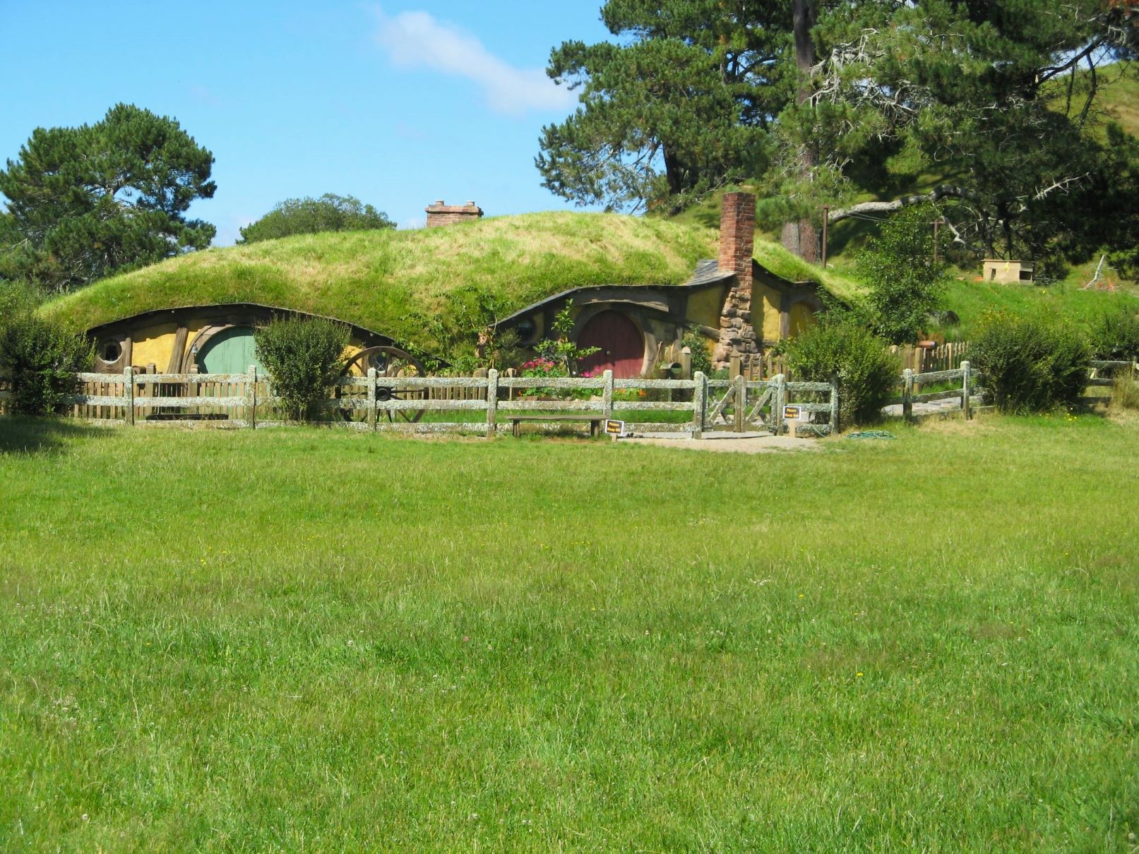 A Hobbit House in Hobbiton, New Zealand
