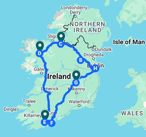 Hobbit House in Ireland Route Map Hobbit House in Ireland Route Map