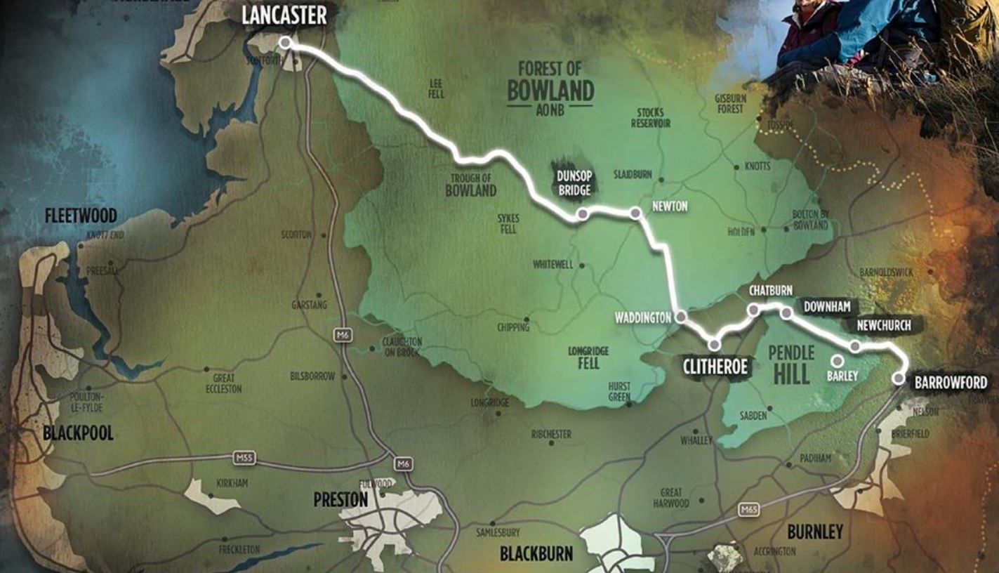 Lancaster Witches Walk Map