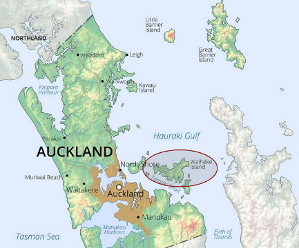 Location map Waiheke Island New Zealand Location map Waiheke Island New Zealand