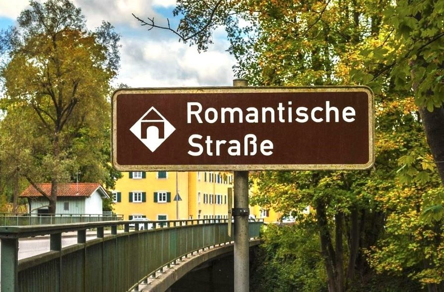 Romantic Road - sign in Germany