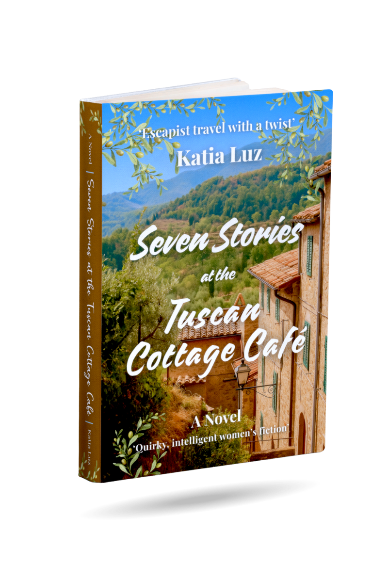 Seven Stories at the Tuscan Cottage Cafe by Katia - Novel Book Cover Seven Stories at the Tuscan Cottage Cafe by Katia - Novel Book Cover